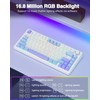AULA F75 75% Wireless Mechanical Keyboard, Hot Swappable Creamy Keyboard,