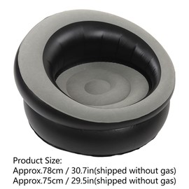 HAOHIZE Inflatable Couch, Flocked Air Sofa, Simple Inflatable Chair for Living Room, Bedroom, Reading Room, Office, Balcony, Travel, Futon Sets (Grey)