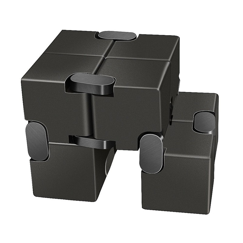 LilBit Infinity Cube, Aluminium Alloy Toy Cubes, black