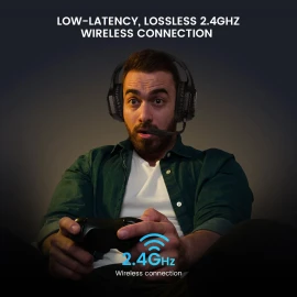 Auriculares Inalámbricos Para Juegos Eksa De 2,4 Ghz Rgb Con