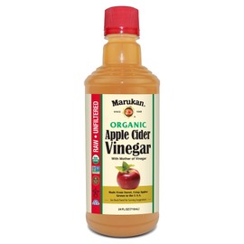 Marukan Organic Apple Cider Vinegar With Mother, Raw & Unfiltered, Apple Cider for Wellness (24 fl oz)