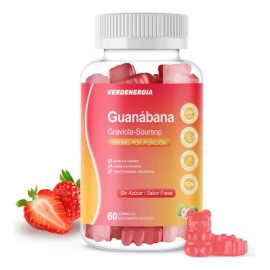 Gomitas Guanabana Extracto Orgánico Con Vitamina C Veganas Fresa