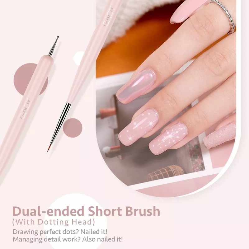 Gaoy 8 Pzs Pinceles Para Nail Art, Herramientas De Diseño...