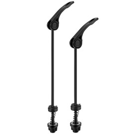 WOLMIK 1 Pair Quick Release Skewer Front and Rear Wheel Hub Quick Release Skewer Set Clip Bolt Lever Axle Set for Road Mountain Bicycle - Black