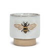 Abbott Collection Medium Single Emboss Bee Planter-4" H