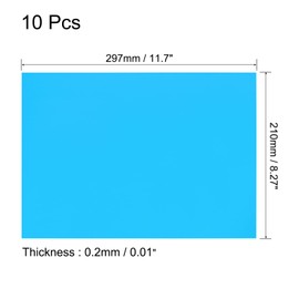 QUARKZMAN Pack of 10 A4 Gel Light Lighting Filter Overlay Transparent Colour Correction Plastic Vinyl PVC Sheets Photography Television Blue 0.2 mm