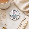 JHCHUYI 1Pcs Survive Out of Spite Enamel Pin, Funny Flower