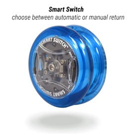 Yomega Power Brain XP yoyo - Professional yoyo with a Smart Switch which enables Players to Choose Between Auto-Return and Manual Styles of Play. + Extra 2 Strings & 3 Month Warranty (Blue)