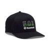 Fox Racing Mens Fox X Kawi Flexfit Hat, Black