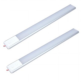 12V LED Light Bar with Switch - Dimmable 3 Color Temperature, Low Voltage Interior Light for RV Camper Trailer Car Cargo Truck Lorry Boat - Pack of 2