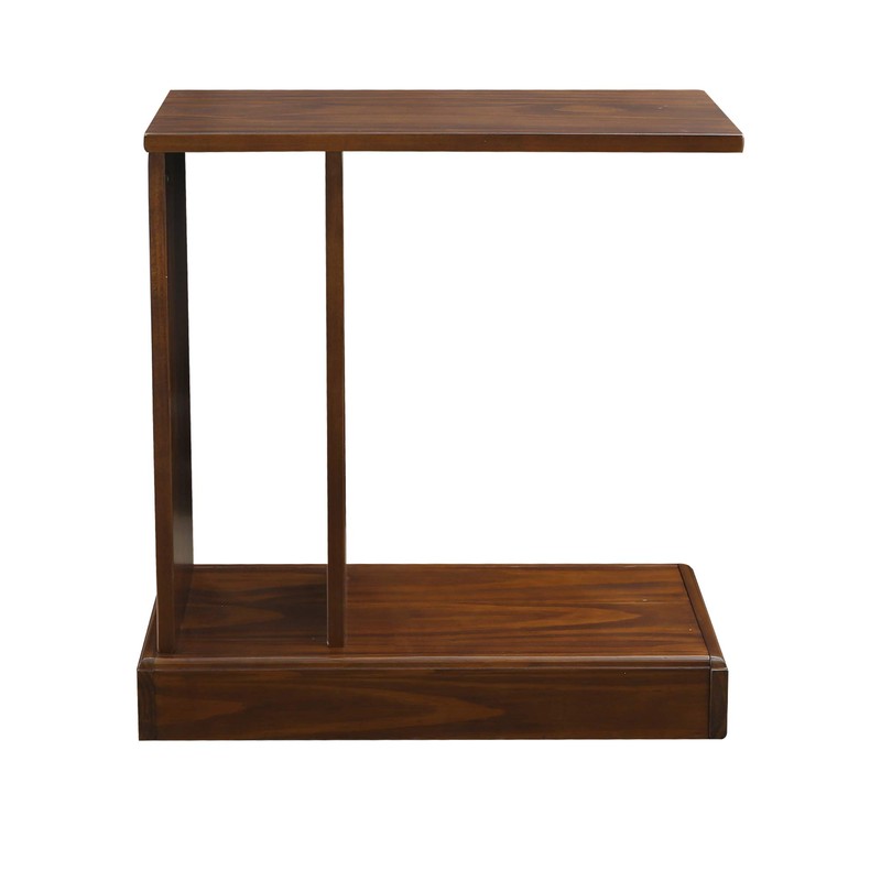 Casual Home Monroe C-Table Drawer, Concealment Furniture, Mocha, 22.75 in