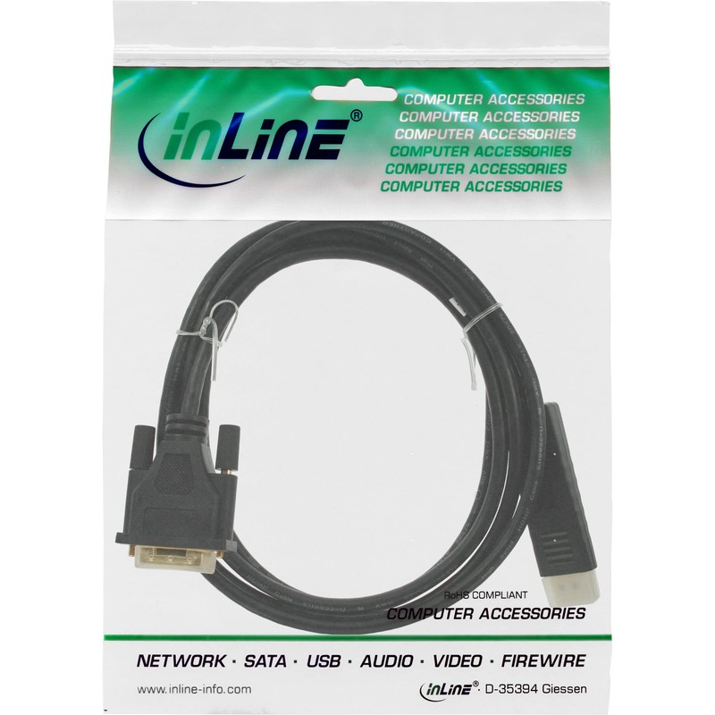 InLine® 17111 Display Port for DVI Converter Cable Black