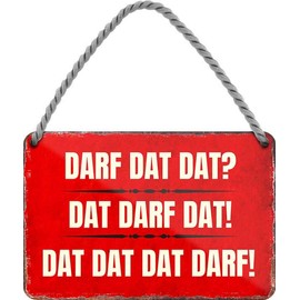 HS377 Metal Hanging Sign 18 x 12 cm