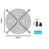 Easycargo 2pcs 120mm Fan Grill Guard Black with Screws