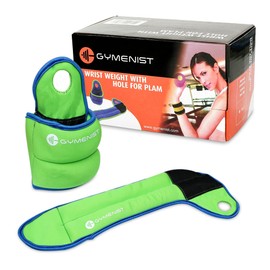 Gymenist Pair of Wrist Weights With Hole for Thumb, Great for Running & All Kind of Cardio Exercises (3 LB Pair)