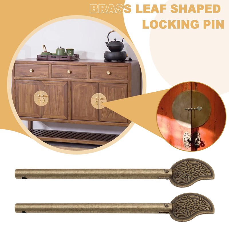 eMagTech Pack of 2 Retro Bronze Locking Pin Chinese Locking