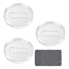 3Pcs 4"Clear Piano Caster Cups with Dust Cloth for Grand & Baby Grand Piano