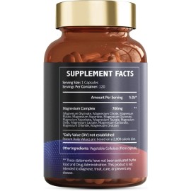 Magnesium 12 in 1 Complex 700mg - Glycinate Citrate Malate Taurate Daily Support