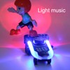 Children Electric Cartoon Scooter Toy Music Light 360° Rotation Stunt