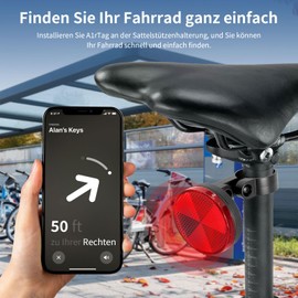 Quevat AirTag Bicycle Mount, Hidden Bicycle Seatpost Mount Compatible with Airtags & Garmin Varia