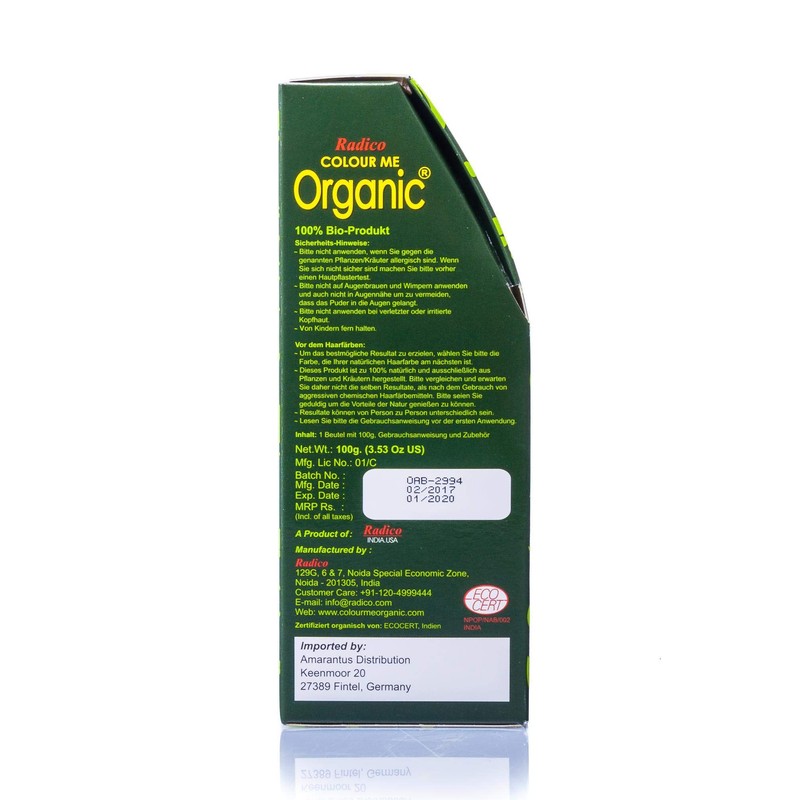 Radico Colour Me Organic Plant Hair Dye Ash Blonde (Organic,