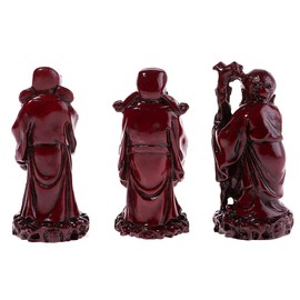 lachineuse - 3 Figuren Götter Fuk – Figuren Fuk, LUK und Sau – Farbe Rot – 11,5 cm Höhe – chinesische Deko – Dekoration Feng Shui für Haus, Büro, Innen – Geschenkidee China