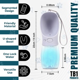 AIBULO Portable Pet Water Bottle 350ml (Pack of 3) | Leak-Proof Travel Water Dispenser for Dogs | BPA-Free Outdoor Puppy Drinking Bottle | One-Hand Operation Lightweight Design with Strap