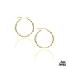 HUG A HOOP - 925 Sterling Silver Gold Overlay Diamond-Cut