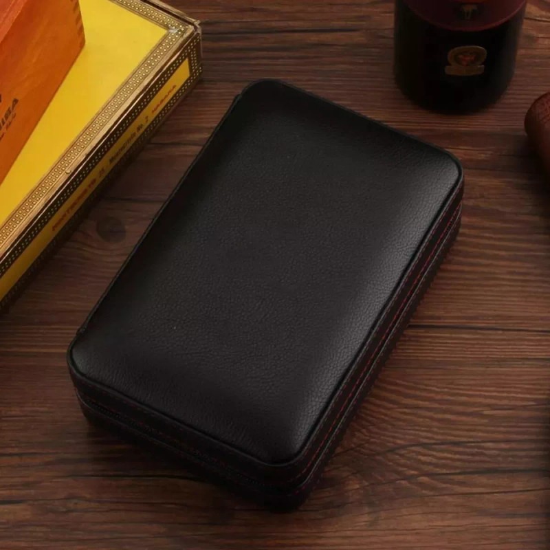 Generic Estuche Portátil De Viaje Humidor Para Puros Habanos De