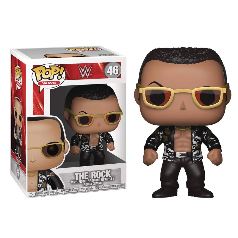 POP WWE: The Rock Old School Funko Vinyl Figure (Bundled