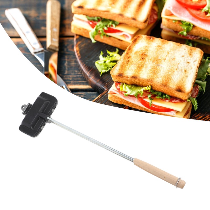 Double Sided Sandwich Baking Pan Portable Outdoors Frying Pan With