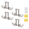 UFURMATE Curtain Rod Brackets, Ceiling Brackets Aluminum Alloy Double Curtain