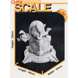 NomNom Figures Chibi Chell Portal Figure Miniature Fanart Garage Kit Multi Scale - 26mm Half Size, Yes