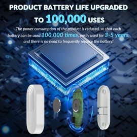 SanJie Door Chime, Door Open Contact Sensor Alarm with 600 FT Range,55 Chimes 5 Adjustable Volume for Business/Store/Home/Office When Entering 3 Sensors + 1 Receiver