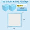 100 Count 22” x 22” Super Absorbency Disposable Underpads, Leakproof