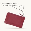 LEDEROW Leather Key Case [2 Separate Compartments] Zip for Men