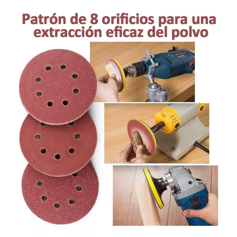 Generic 150 Discos De Lijas Orbital De 5 Pulgadas 60-1000(10tamanos)