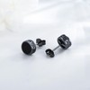 Black Stud Earring 925 Sterling Silver Black Onyx Earrings Punk