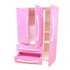 Three-Door Modern Wardrobe for Play Set for Barbi Furniture Space