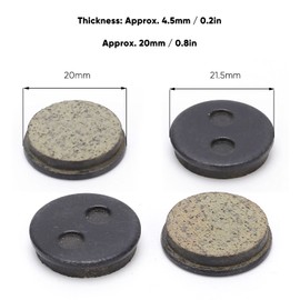 Agatige Brake Pad,4 Pair BB5 M446 Bike Disc Brake Pad Mountain Electric Bike Resin Semi Metal Oil Disc Brake Pad Accessory 020 Bicycle Disc Brake Pads for Avid Mechanical BB5