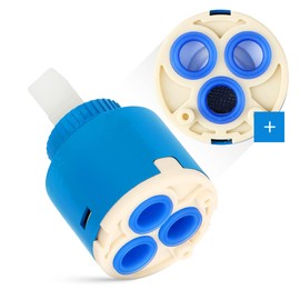 Ceramic Mixer Tap Cartridges Valve Replacement Sink Repair 35 mm Leak-Proof Durable Universal Valve Top Replacement Cartridges Ideal Standard Replacement Parts