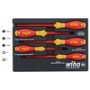 Wiha 32081 5 Piece Insulated SoftFinish Cushion Grip Screwdriver Tray