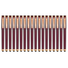 Linbsunne Black Gel Pens 0.7mm Medium Point Pen Office Pens 2-in-1 Stylus Pens for Touch Screens Gel Ink Rollerball Pens for Writing (18 Pack-red)