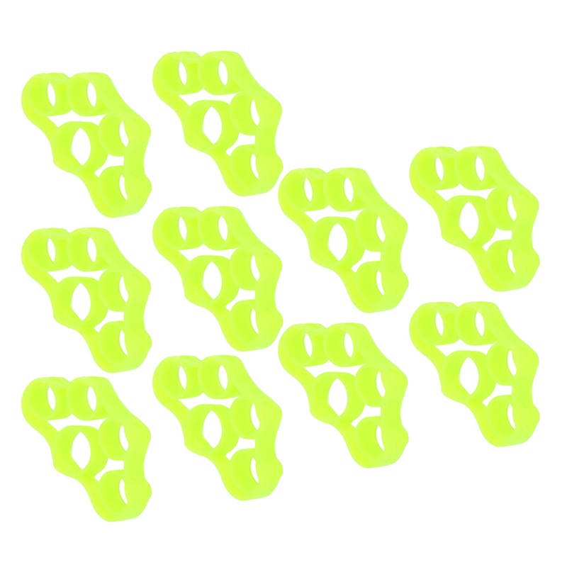 10Pcs Finger Exerciser 6.6LB Green Soft Flexible Silicone Portable Skin