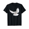 Beautiful Flying Peaceful White Dove Photo Silhouette T-Shirt