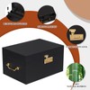 Lockable stash box with rolling tray – Premium bamboo box