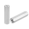 sourcing map M6 x 1-Pitch 50mm Length Coupling Nuts, 4pcs