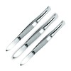 Refine Tweezers Slant Tip, silver, 3 Count