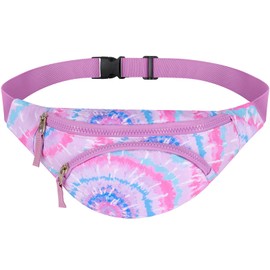Choco Mocha Kids Fanny Pack Girls Tie Dye Fanny Pack for Kids 6-8 8-12 Toddler Little Girls Fanny Pack 4-8 Children Waist Pack Kids Belt Bag for Girls Hip Belly Pack age 5 6 7 8 9 Gift Pink