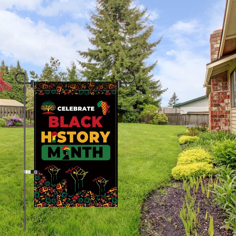 Celebrate Black History Month Garden Flag 12x18 Inch Double Sided